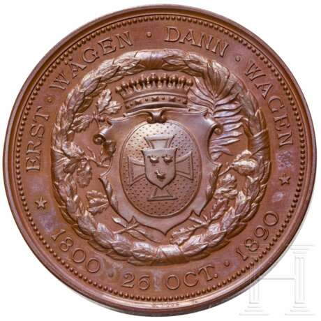 Bronzemedaille auf den 90. Geburtstag von GFM Graf Hellmuth von Moltke - photo 2