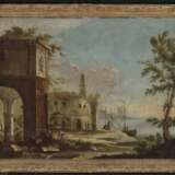 Frankreich (?), 18. Jahrhundert. Uferlandschaften mit Ruinen- und Figurenstaffage - Foto 3
