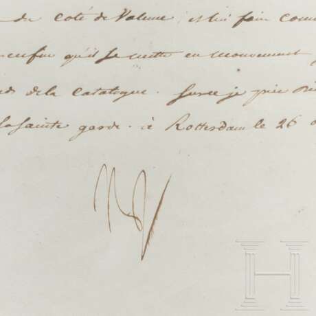 Napoleon I. - signierter Diktatbrief an den Kriegsminister Duc de Feltre, datiert "Rotterdam le 26 Octobre 1811" - photo 2