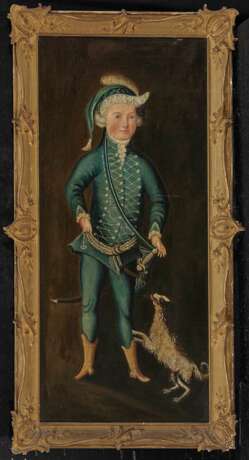 Unbekannt, 18. Jahrhundert. Bildnis eines Knaben mit Hündchen - photo 2