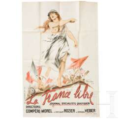 Großes Werbeplakat "La France Libre", 1. Weltkrieg