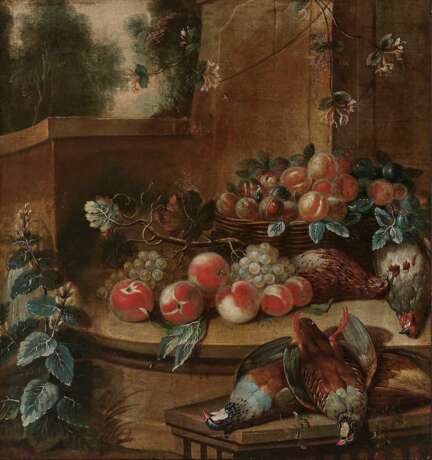 Flämisch (?), 18. Jahrhundert. Stillleben mit Früchten und erlegten Vögeln - photo 1