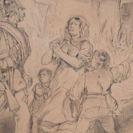 Josef Anton Strassgschwandtner (1826 - 1881) - eigenhändige Entwurfszeichnung für Gemälde - photo 4