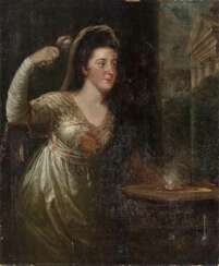 Deutsch (?) um 1800. Bildnis einer Dame als Vestalin