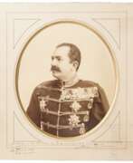 Serbia. König Milan I. von Serbien - großes Portraitfoto mit Widmung, datiert 1889