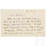 General der Infanterie Berthold von Deimling (1853-1944), eigenhändig geschriebene und signierte Grußkarte mit Unterschrift, 1916 - photo 1