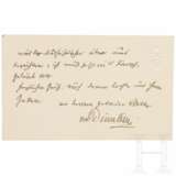 General der Infanterie Berthold von Deimling (1853-1944), eigenhändig geschriebene und signierte Grußkarte mit Unterschrift, 1916 - photo 2