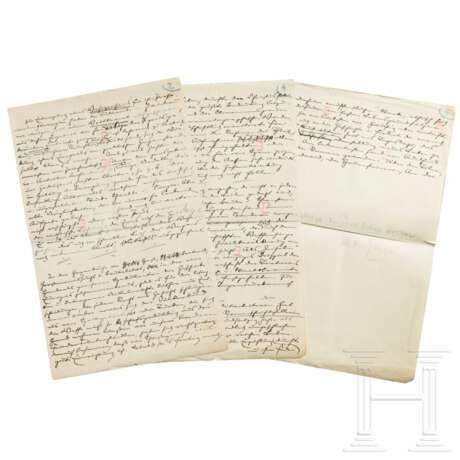 Paul Oskar Höcker (1865 - 1944) - eigenhändiges, dreieinhalbseitiges Manuskript - Foto 1