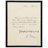 Otto Geßler (1875 - 1955) - Danksagungskarte mit eigenhändiger Unterschrift, 1927 - Foto 1