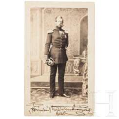 Kronprinz Friedrich Wilhelm von Preußen (1831 - 1888) - Fotographie mit eigenhändiger Unterschrift, 1862