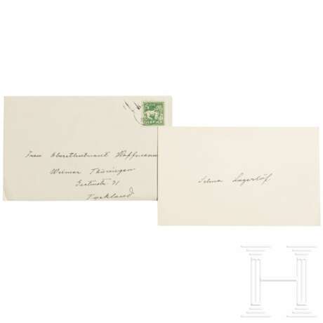 Selma Lagerlöf (1858-1940) - Karte mit eigenhändiger Unterschrift, 1929 - фото 1