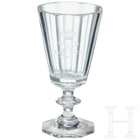 König Ludwig II. - Weinglas aus seinem persönlichen Tafelservice, um 1870 - Foto 2