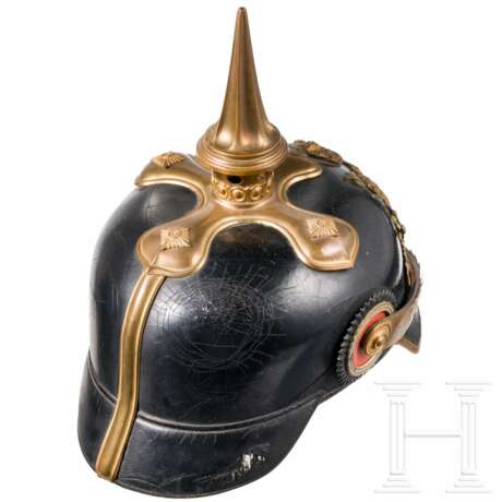 Helm M 1886 für Offiziere mit Trägerfoto und zwei Dokumenten - photo 5
