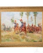 Produktkatalog. Gemälde "Artillerie im Angriff" von Anton Hoffmann (1863-1938)