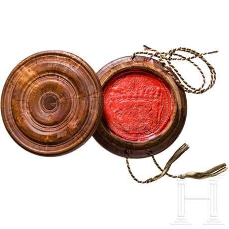 Königliche Siegelkapsel mit "Gnaden Sigell", wohl aus der Regierungszeit König Friedrich Wilhelms I. 1713 - 1740 - photo 1