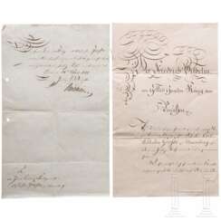 König Friedrich Wilhelm III. von Preußen (1770 - 1840) - signierte Bestallung zum "Justiz-Rath" für Carl Wilhelm Grosse aus Naumburg, 1817