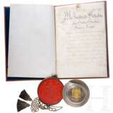 König Friedrich Wilhelm III. von Preußen (1770 - 1840) - Legitimations-Patent zum Führen des väterlichen Namens und Wappens für den unehelichen Sohn eines verstorbenen Lieutenants, datiert 13.7.1821 - photo 1