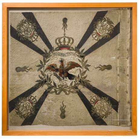 Regimentsfahne M 1890, verliehen von Kaiser Wilhelm II. an Infanterie-Regimenter mit weißen Schulterklappen - Foto 2