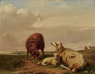 Jones, Adolphe Robert. Schafe auf der Weide