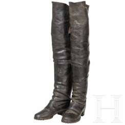 Ein Paar hohe Stiefel für Mannschaften der Kürassiere, Ende 19. Jhdt.