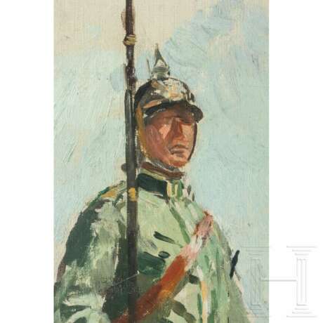 Ölstudie eines Jägers zu Pferde, um 1900 - фото 3