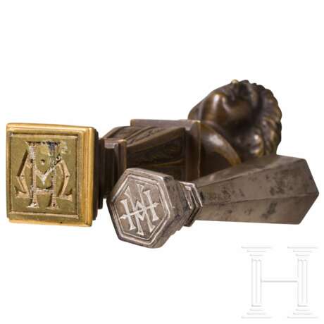 Generalmajor Hans Herrmann (1875 - 1953) - Helm als Offizier der württembergischen Feldartillerie, acht Fotos und zwei Petschaften aus dem Nachlass - photo 10