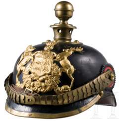 Helm für Mannschaften im 4. Württembergischen Feldartillerie-Regiment Nr. 65, datiert 1900
