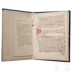 Otto Fürst von Bismarck (1815 - 1898) - Ehrenmitgliedschafts-Urkunde der Potsdamer Kupferschmiede-Innung zu seinem 80. Geburtstag 1895