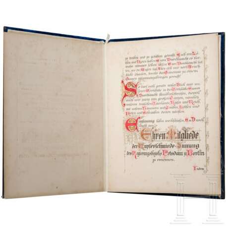 Otto Fürst von Bismarck (1815 - 1898) - Ehrenmitgliedschafts-Urkunde der Potsdamer Kupferschmiede-Innung zu seinem 80. Geburtstag 1895 - фото 3