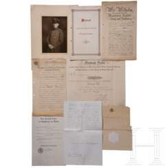 Hauptmann Johannes Abel - großer Urkunden- und Dokumentennachlass, 1878 - 1936