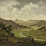 Gradl, Hermann. Fränkische Landschaft mit Ziegenhirten - Foto 1