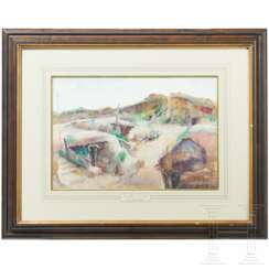 Georg Wolf (1882 - 1962) - "Beobachtungsposten bei den Bunkern in der Kiesgrube bei Chevreux", 1915