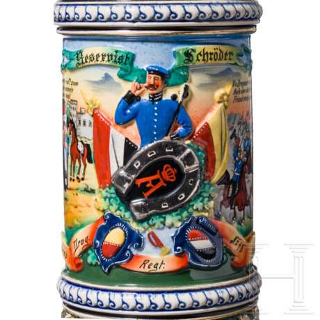 Zwei Reservistenkrüge der Mecklenburgischen Dragoner, 1897 - 1910 - photo 3 Zwei Reservistenkrüge der Mecklenburgischen Dragoner, 1897 - 1910 - photo 3