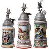 Drei Reservistenkrüge der preußischen Ulanen, 1895 - 1909 - photo 1