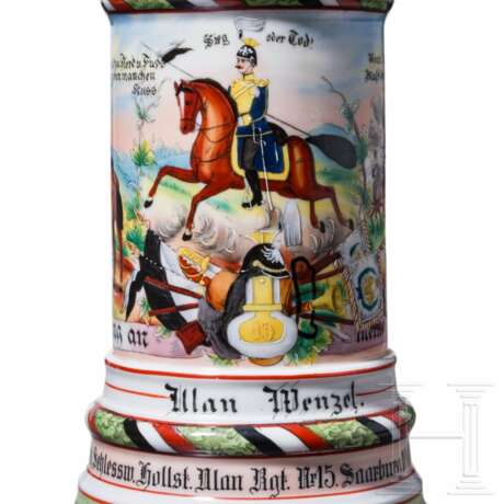 Drei Reservistenkrüge der preußischen Ulanen, 1895 - 1909 - photo 5 Drei Reservistenkrüge der preußischen Ulanen, 1895 - 1909 - photo 5