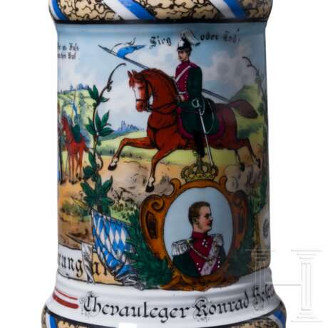 Zwei Reservistenkrüge der bayerischen Kavallerie, 1900 - 1905 - photo 3 Zwei Reservistenkrüge der bayerischen Kavallerie, 1900 - 1905 - photo 3