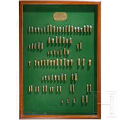 Originaler Schaukasten von Remington-UMS mit 87 Patronen, um 1905