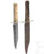 Cutlery. Zwei Bowie Messer, England, um 1860
