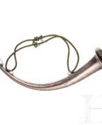 Overview. Silbernes Jagdhorn, deutsch, um 1800