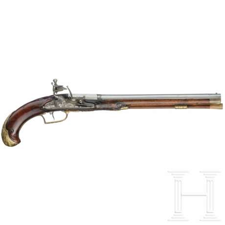 Lange Steinschlosspistole, Joseph Hauer in Bamberg, um 1740 - Foto 1