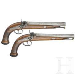 Ein Paar Perkussionspistolen, Frankreich, um 1840