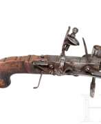 Overview. Steinschloss-Feuerzeug mit Kerzenhalter, England, 2. Hälfte 18. Jhdt.