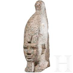 Hochwertige Kopie eines Kopfes von Amenophis III. aus rotem Assuangranit, 1950er Jahre