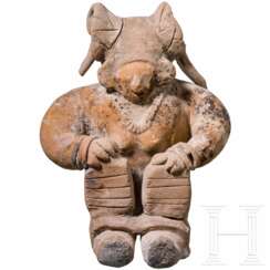Große präkolumbische Tonfigur, Ekuador, wohl 500 - 1000 n. Chr.