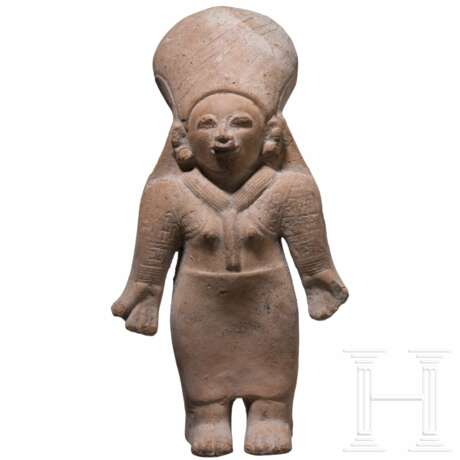 Große präkolumbische weibliche Tonfigur, Ekuador, wohl 500 - 1500 n. Chr. - Foto 1