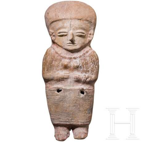 Große präkolumbische weibliche Tonfigur, Ekuador, wohl 500 - 1500 n. Chr. - Foto 1