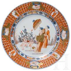 Famille-Rose-Export-Teller, China, wohl Qianlong-Periode (1735 - 1796)