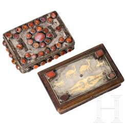 Deckeldose und Feinwaage, Turkmenistan, um 1900