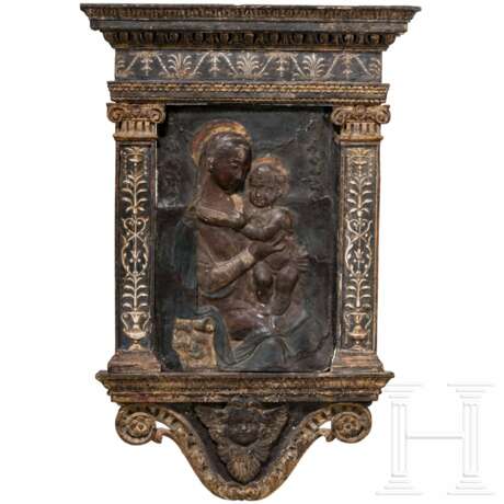 Cartapesta-Flachrelief nach Antonio Rossellino, Italien, wohl Florenz, 2. Hälfte 15. Jhdt. - photo 1