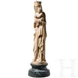 Große Elfenbeinfigur der Madonna mit Christusknabe, wohl Dieppe, Mitte 19. Jhdt. - photo 1